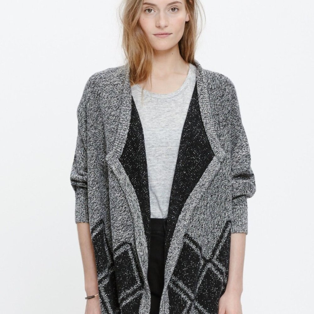 Madewell All Angles Cardigan Sweater in Marked Ebony Sz XS/S